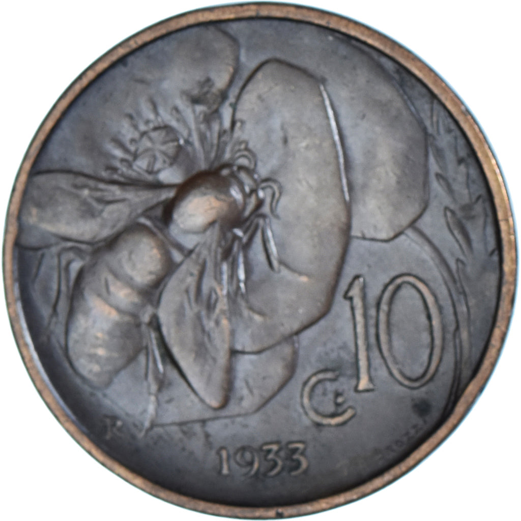 Munten, Italië, Vittorio Emanuele III, 10 Centesimi, 1933, Rome, FR+, Bronzen