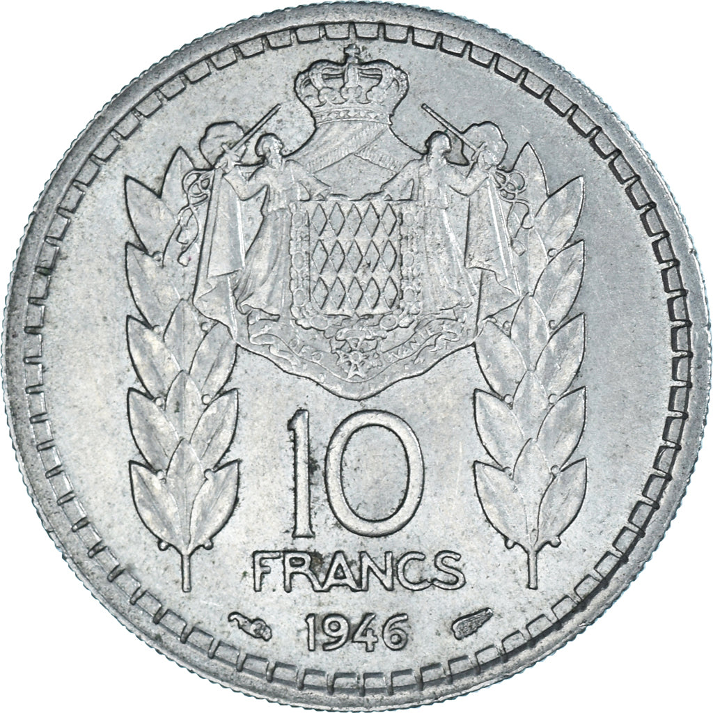Monnaie, Monaco, 10 Francs, 1946, TTB, Cupro-nickel, Gadoury:MC136, KM:123