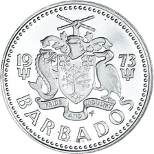 Coin, Barbados, 25 Cents, 1973, Franklin Mint, BE, AU(55-58), Copper-nickel