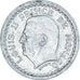 Monnaie, Monaco, Louis II, Franc, 1943, TB, Aluminium, Gadoury:131, KM:120