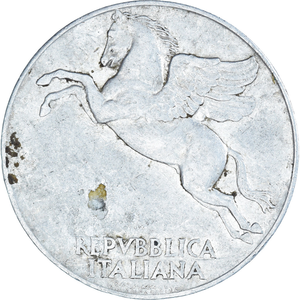 Moeda, Itália, 10 Lire, 1949, Rome, F(12-15), Alumínio, KM:90
