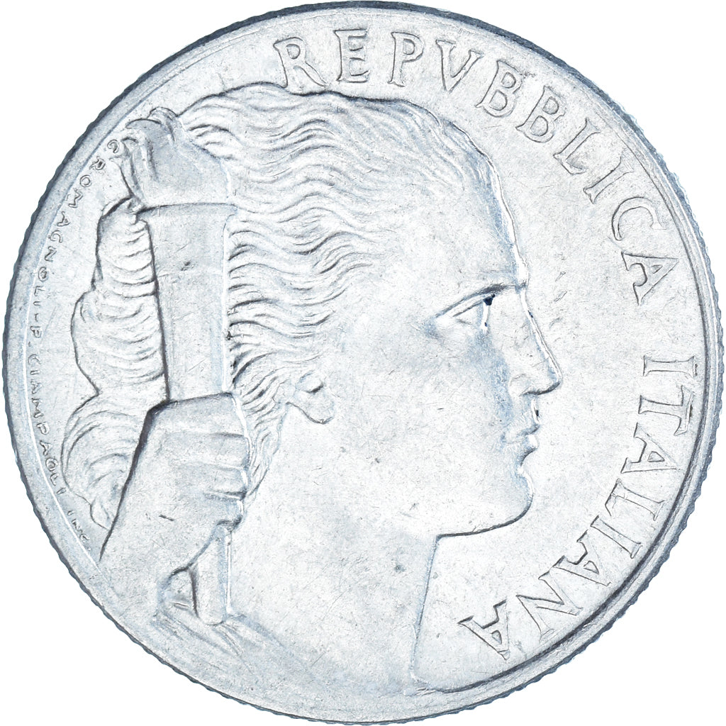 Munten, Italië, 5 Lire, 1949, Rome, FR+, Aluminium, KM:89