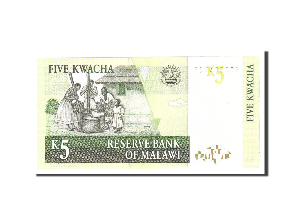 Banknote, Malawi, 5 Kwacha, 2005, 2005-12-01, KM:36c, UNC(65-70)