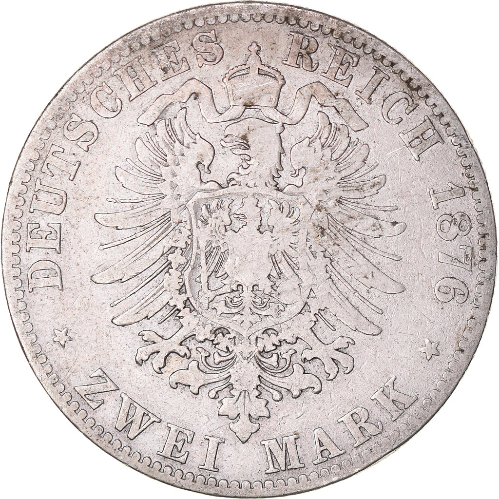 Coin, German States, PRUSSIA, Wilhelm I, 2 Mark, 1876, Berlin, VF(30-35)