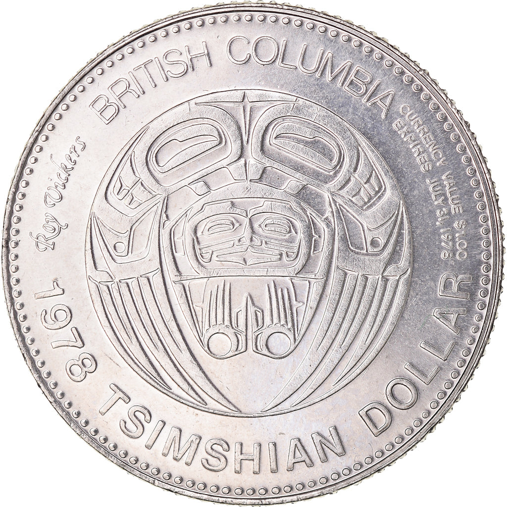 Canada, Jeton d'échange., Indian Heritage, 1978, Tsimshian Dollar -