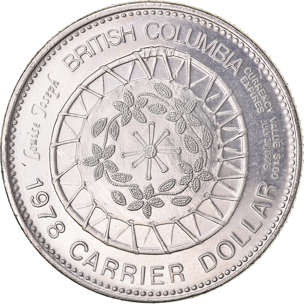 Canada, Jeton d'échange., Indian Heritage, 1978, CARRIER DOLLAR. Local Dollar