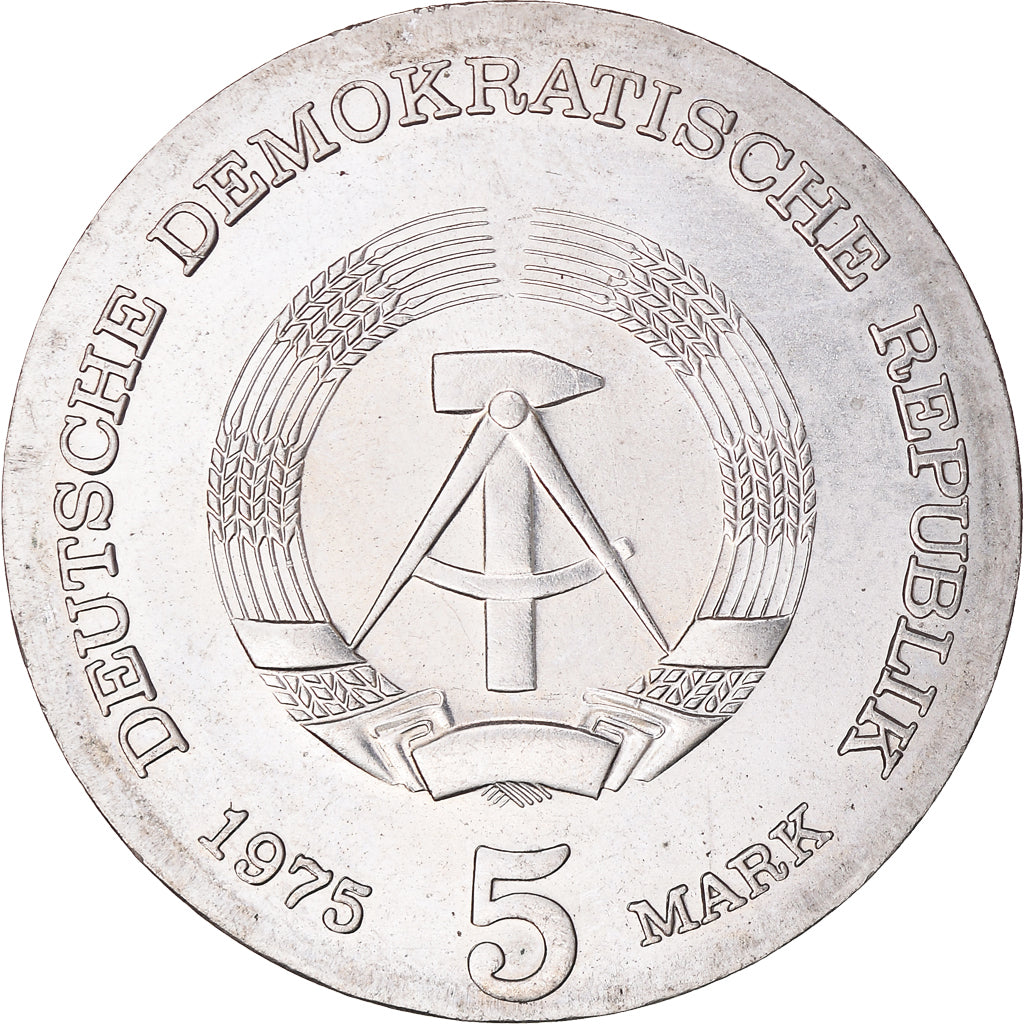 Coin, GERMAN-DEMOCRATIC REPUBLIC, 5 Mark, 1975, EF(40-45), Copper-nickel, KM:54