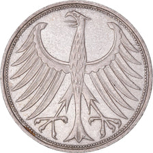 Coin, GERMANY - FEDERAL REPUBLIC, 5 Mark, 1964, Stuttgart, EF(40-45), Silver