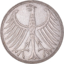 Coin, GERMANY - FEDERAL REPUBLIC, 5 Mark, 1960, Munich, EF(40-45), Silver