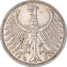 Coin, GERMANY - FEDERAL REPUBLIC, 5 Mark, 1967, Stuttgart, VF(30-35), Silver