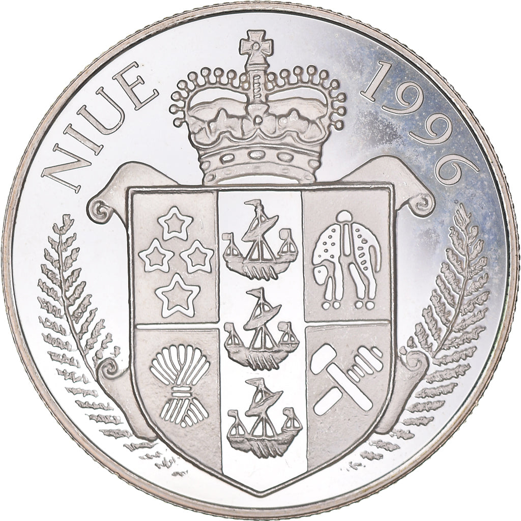 Coin, Niue, Dollar, 1996, BE, EF(40-45), Silver, KM:113