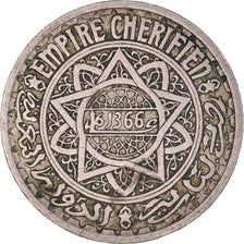 Coin, Morocco, Mohammed V, 20 Francs, 1366, Paris, EF(40-45), Copper-nickel
