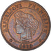 Monnaie, France, Cérès, 5 Centimes, 1879, Paris, TTB+, Bronze, Gadoury:157a