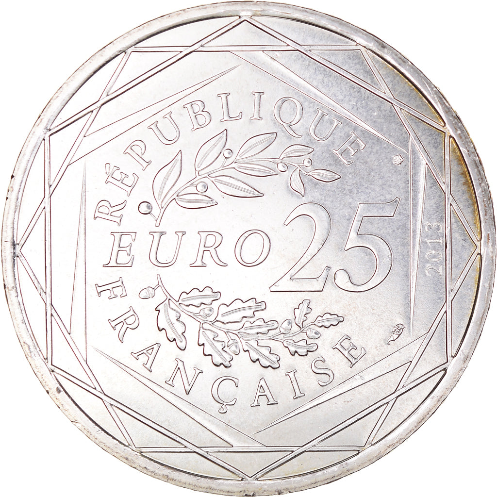 France, 25 Euro, Respect, 2013, Paris, FDC, MS(65-70), Silver