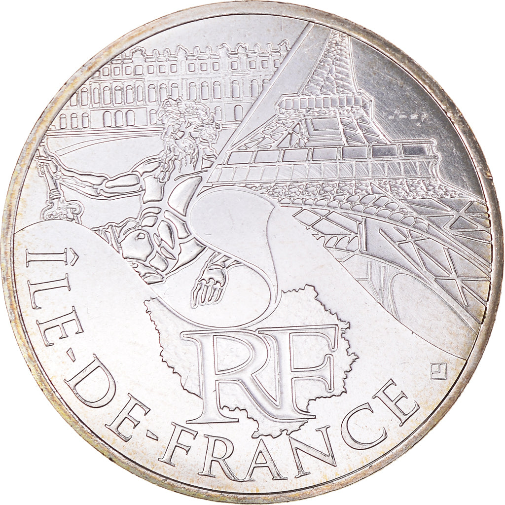 Francia, 10 Euro, 2011, Paris, Ile De France.FDC, FDC, Plata, KM:1739