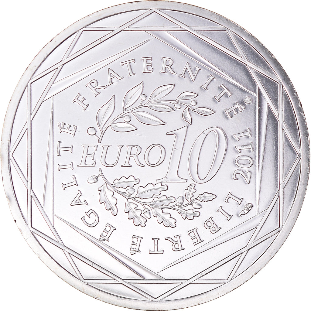 France, 10 Euro, 2011, Paris, Limousin, MS(65-70), Silver, KM:1742