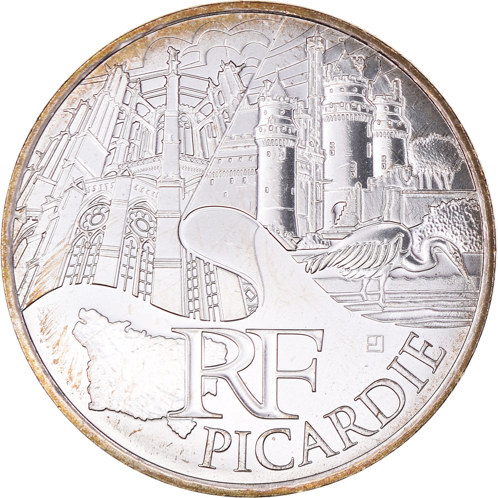 Francia, 10 Euro, 2011, Paris, Picardie., FDC, Plata, KM:1747