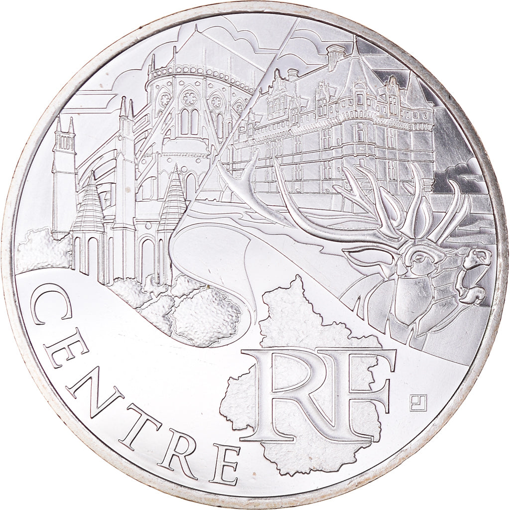 France, 10 Euro, Centre, 2011, Paris, Centre, MS(65-70), Silver, KM:1732