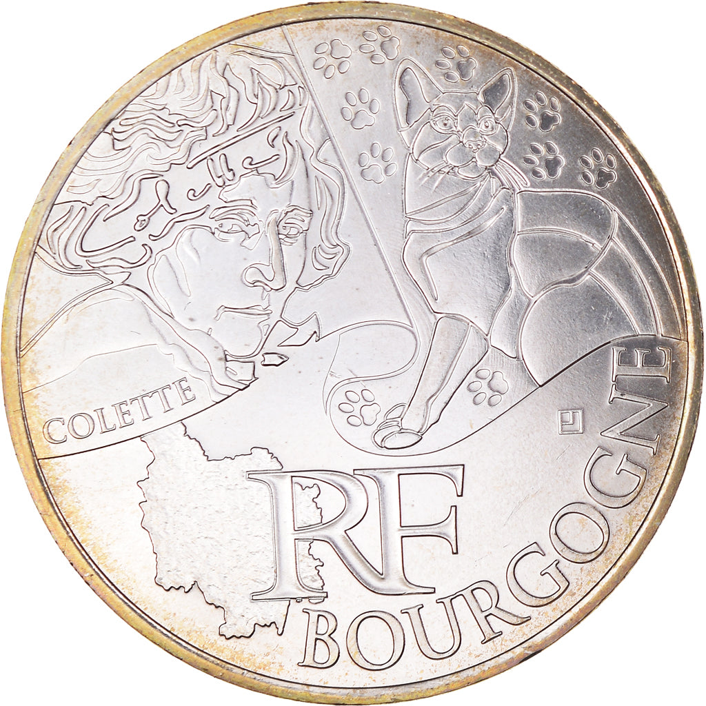 France, 10 Euro, 2012, Bourgogne, MS(65-70), Silver