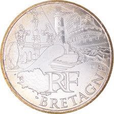 Francia, 10 Euro, Bretagne, Euros des régions, 2011, Bretagne, FDC, Argento