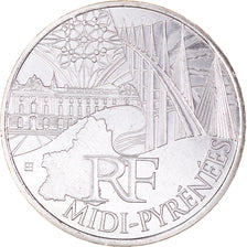 France, 10 Euro, Midi-Pyrénées, 2011, MS(65-70), Silver