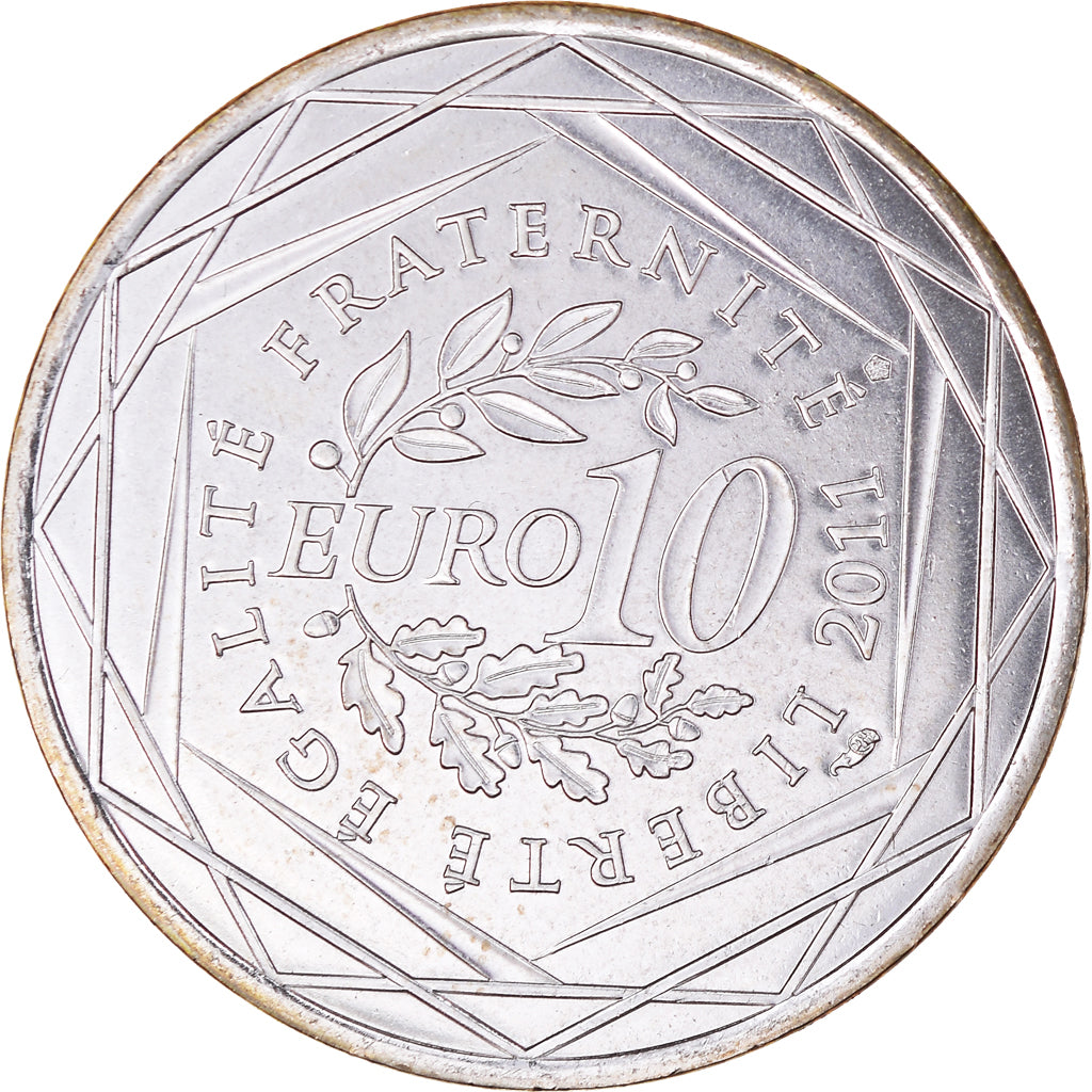 France, 10 Euro, Midi-Pyrénées, 2011, MS(65-70), Silver