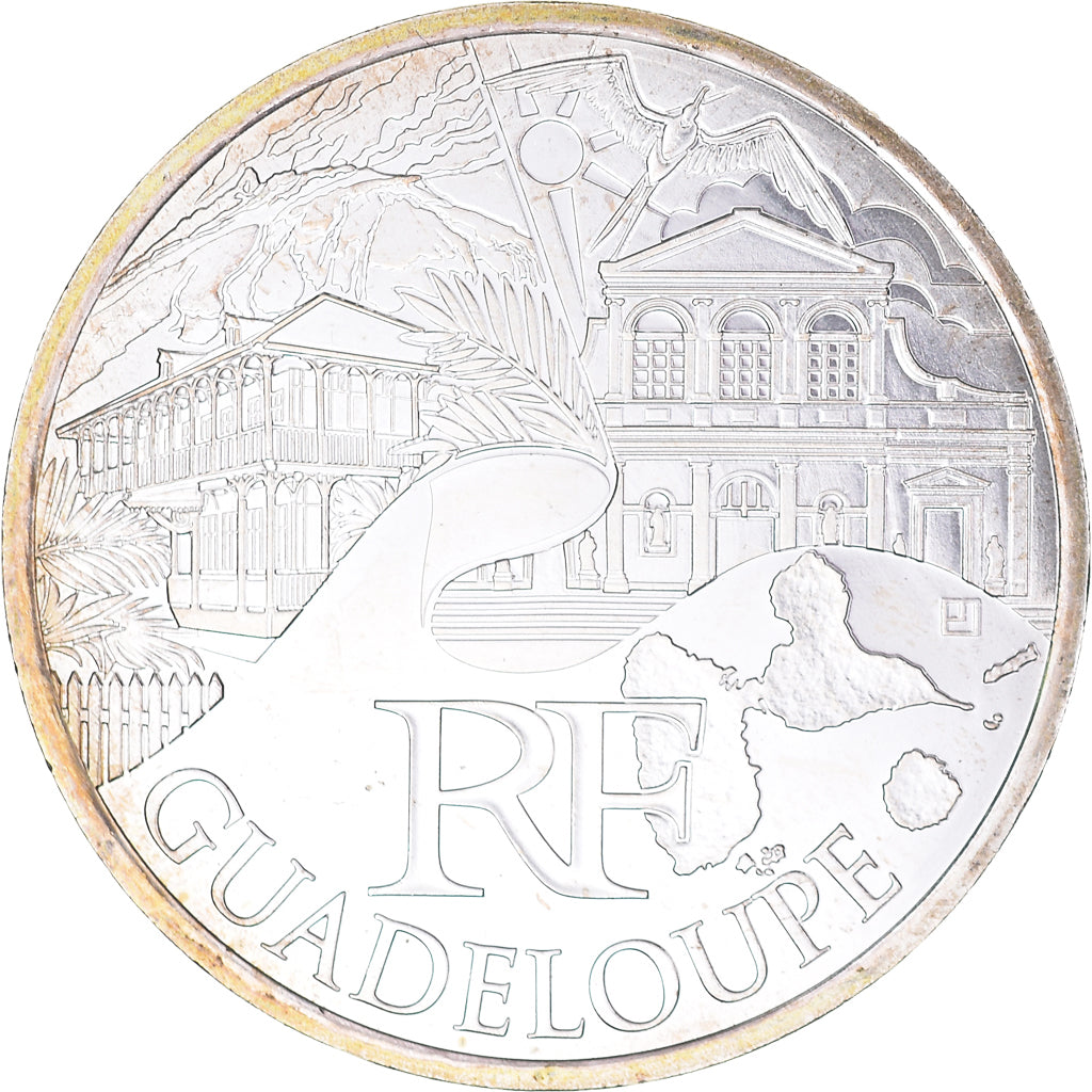 Francia, 10 Euro, 2011, Paris, Guadeloupe, FDC, Plata, KM:1737