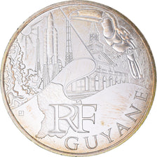 France, 10 Euro, 2011, Paris, Guyane, MS(65-70), Silver, KM:1736