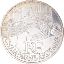 France, 10 Euro, 2011, Paris, Champagne-Ardenne, MS(65-70), Silver, KM:1733
