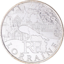 France, 10 Euro, 2011, Paris, Lorraine, MS(65-70), Silver, KM:1743