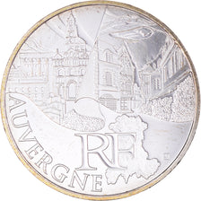 France, 10 Euro, Auvergne, 2011, MS(65-70), Silver