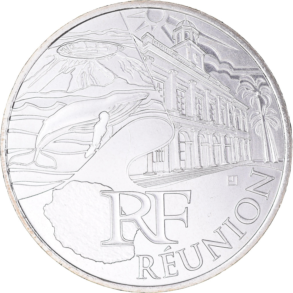 Francia, 10 Euro, 2011, Paris, Réunion, FDC, Plata, KM:1750