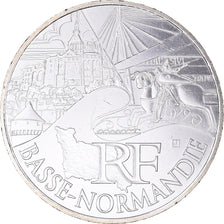 France, 10 Euro, 2011, Paris, Basse-Normandie, FDC, Argent, KM:1729