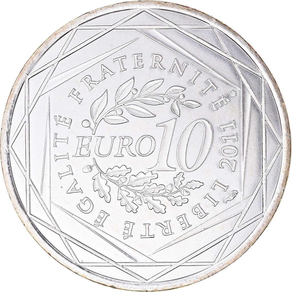 France, 10 Euro, 2011, Paris, Basse-Normandie, FDC, Argent, KM:1729