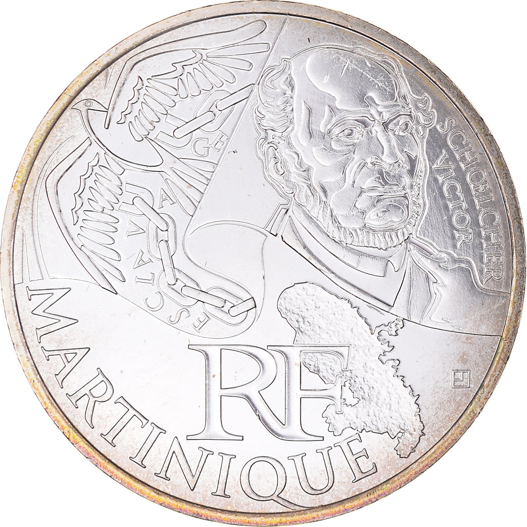 Francia, 10 Euro, 2012, Paris, Martinique, FDC, Plata, KM:1879