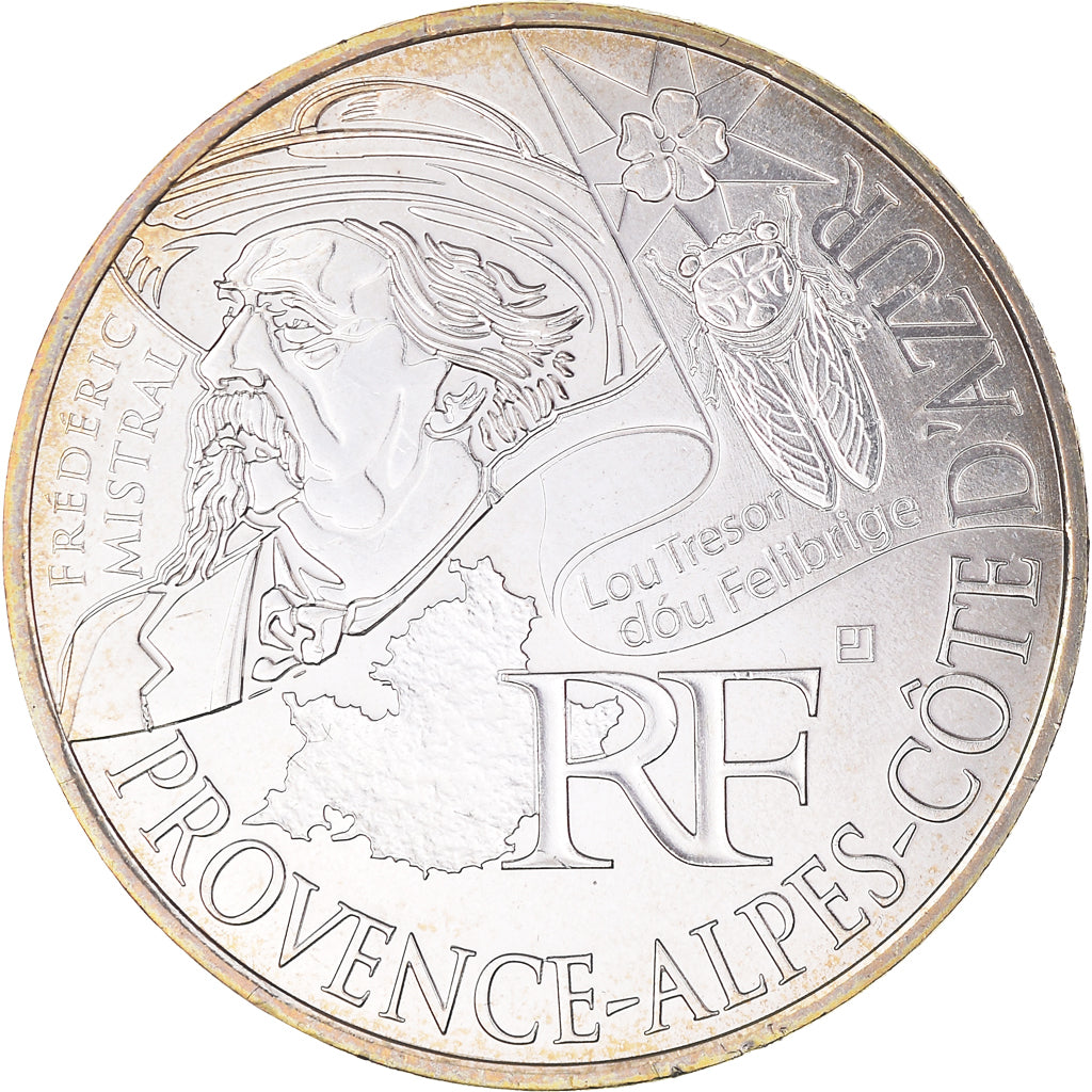 Francia, 10 Euro, 2012, Paris, Provence Alpes Côte d'Azur, FDC, Plata, KM:1884