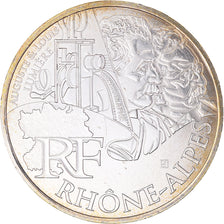 Francja, 10 Euro, 2012, Paris, Rhône-Alpes, MS(65-70), Srebro, KM:1886