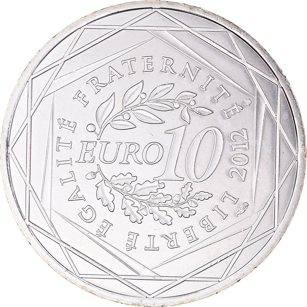 France, 10 Euro, 2012, Paris, Champagne-Ardenne, FDC, Argent, KM:1869