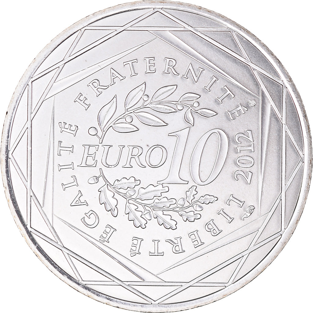 France, 10 Euro, 2012, Paris, Midi-Pyrénées, MS(65-70), Silver, KM:1887