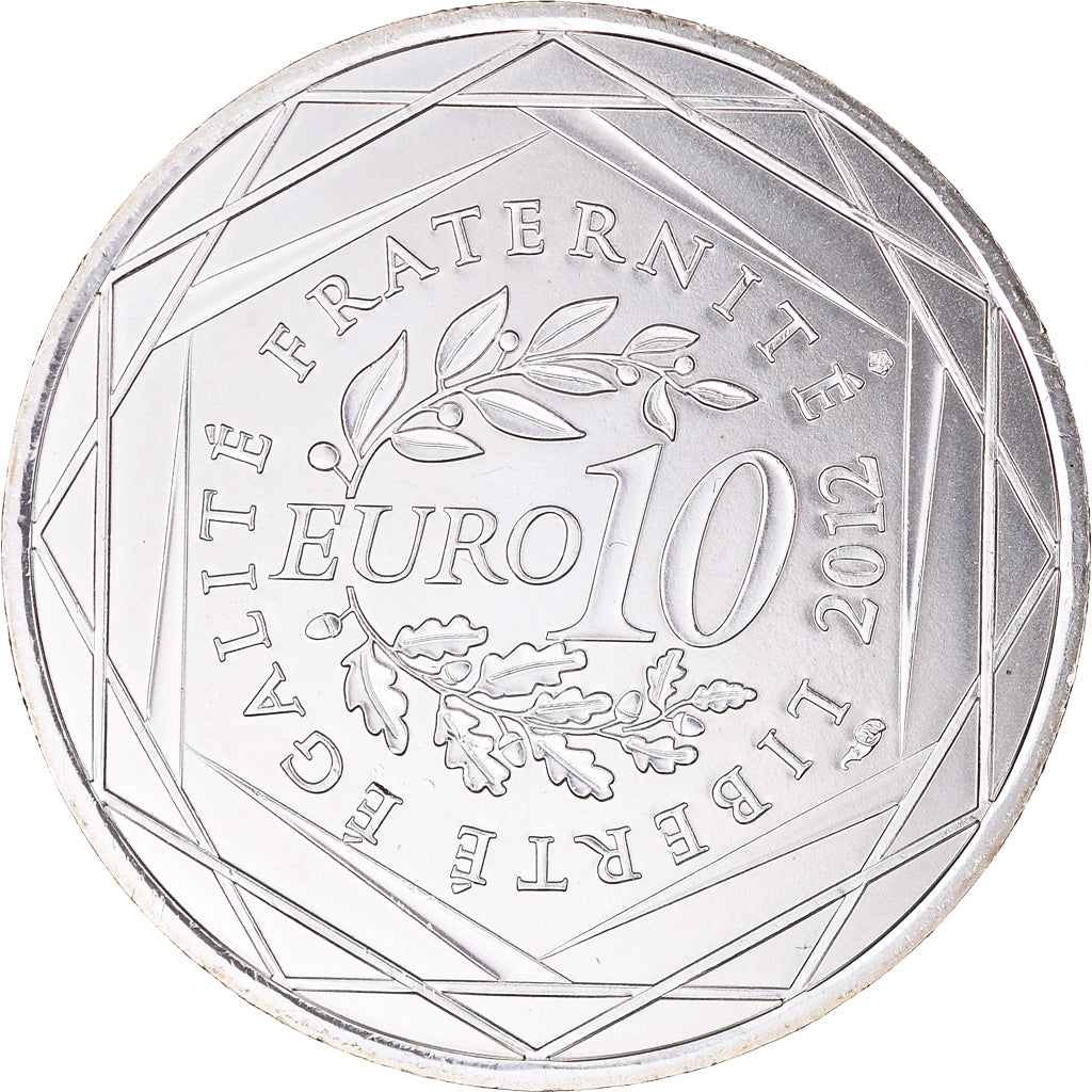 Francia, 10 Euro, 2012, Paris, Poitou-Charente, FDC, Plata, KM:1883
