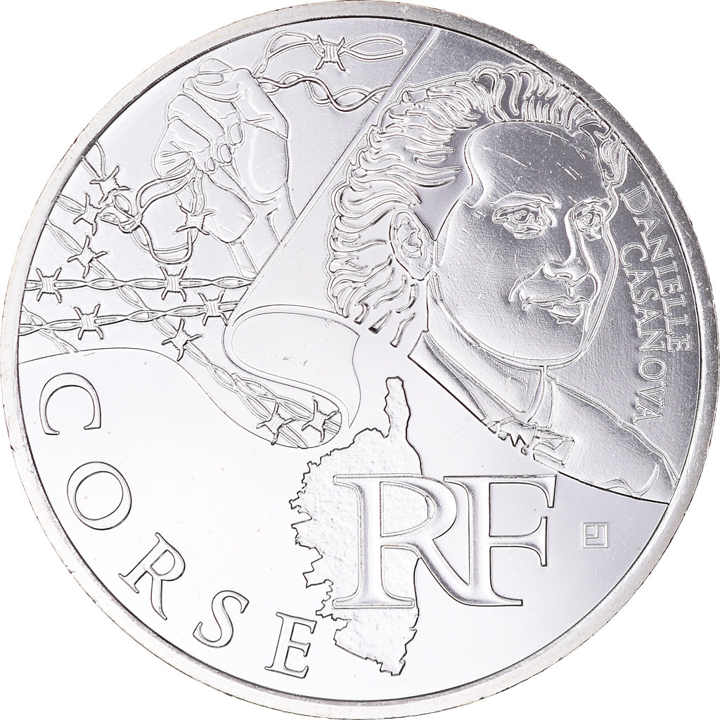 France, 10 Euro, 2012, Paris, Corse, MS(65-70), Silver, Gadoury:EU514, KM:1876