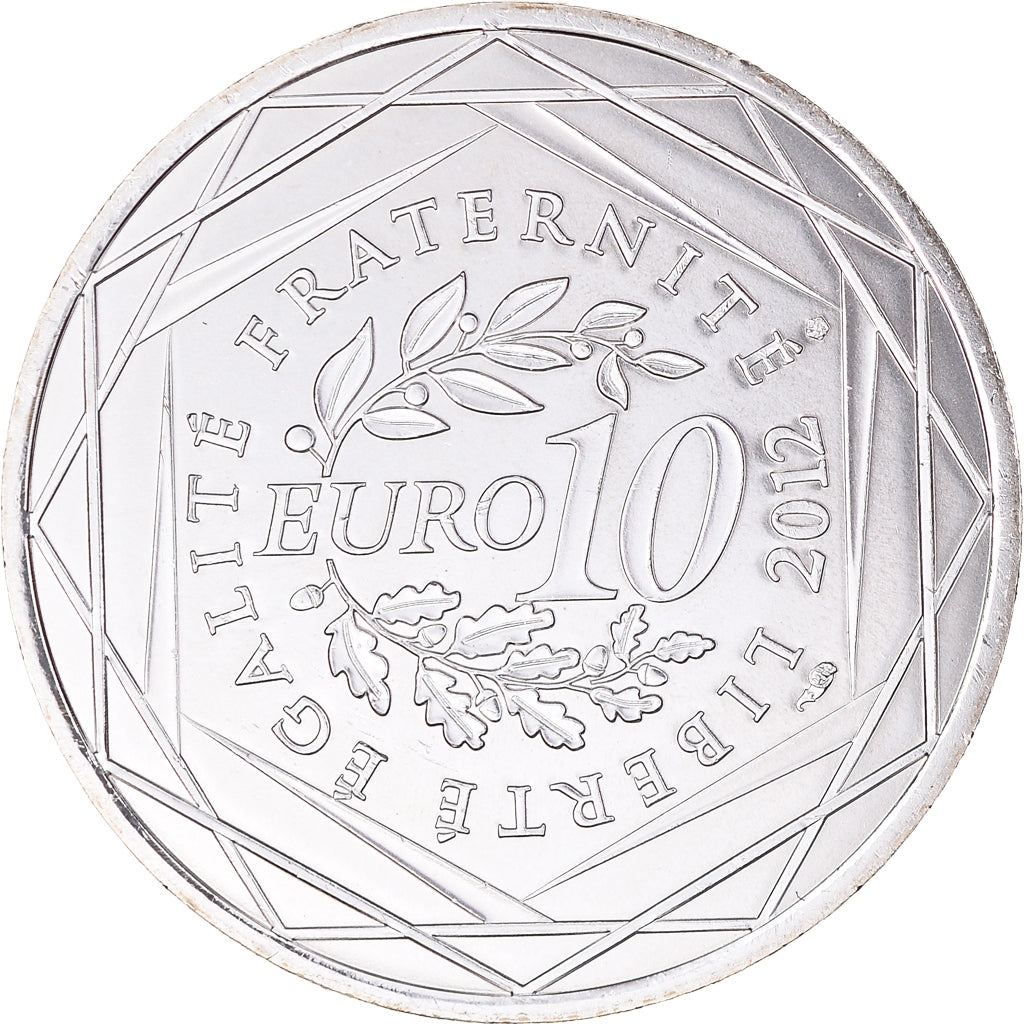Francia, 10 Euro, Haute Normandie, 2012, Paris, Haute-Normandie, FDC, Plata
