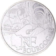 France, 10 Euro, Bourgogne, 2011, Paris, Bourgogne, MS(65-70), Silver, KM:1731