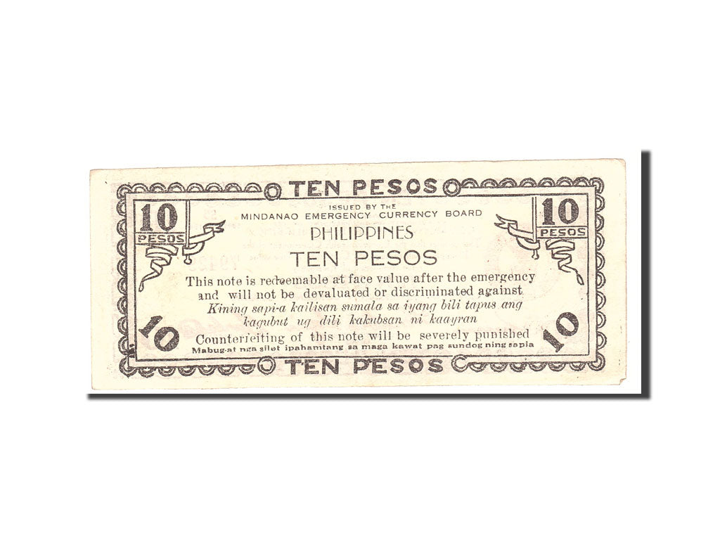 Banknote, Philippines, 10 Pesos, 1944, Undated, KM:S527a, AU(55-58)