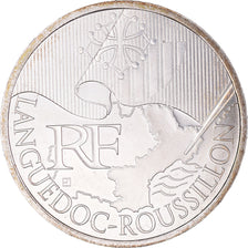 France, 10 Euro, Languedoc-Rousillon, 2010, Paris, MS(63), Silver, KM:1659