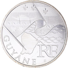 France, 10 Euro, Guyane, 2010, Paris, MS(63), Silver, KM:1654