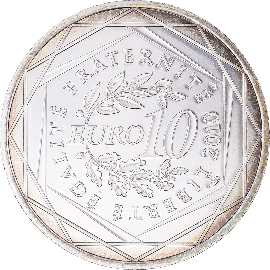 France, 10 Euro, Guyane, 2010, Paris, MS(63), Silver, KM:1654
