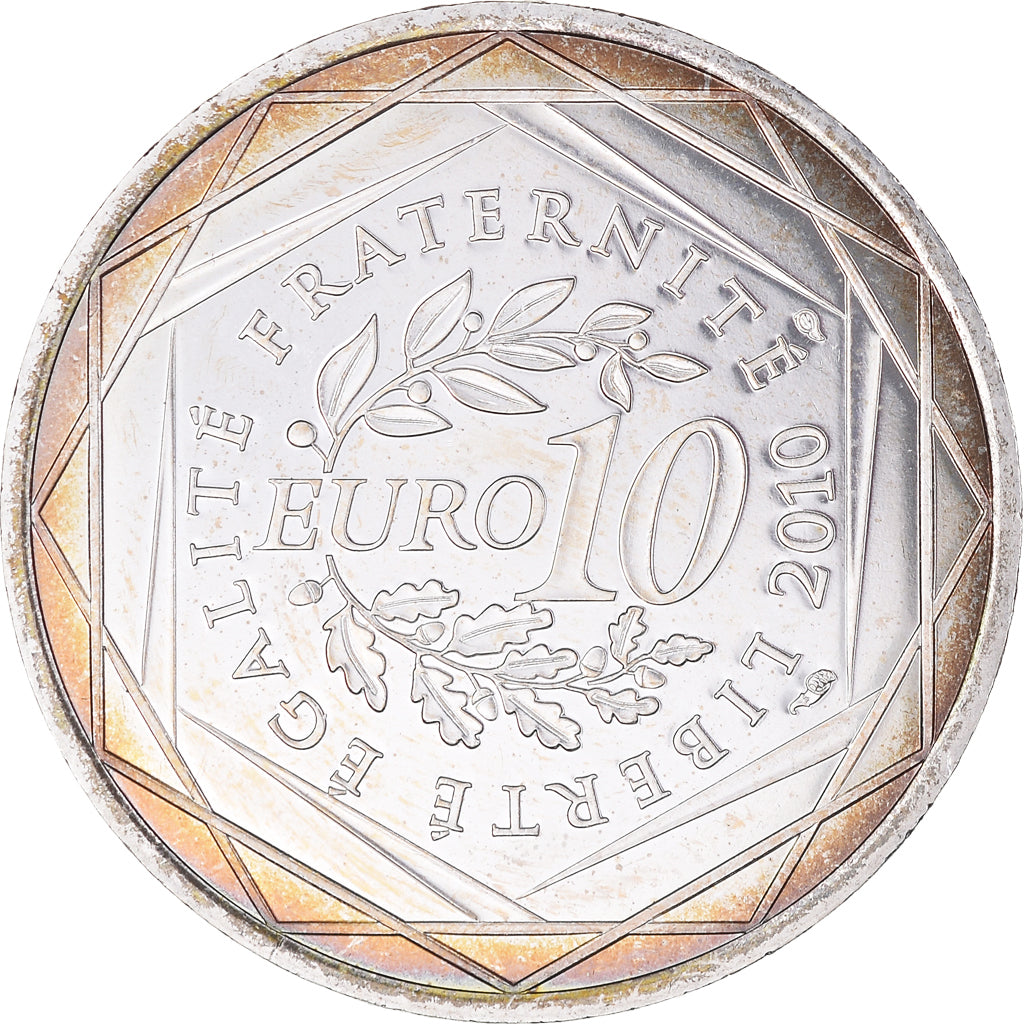 France, 10 Euro, Corse, 2010, Paris, MS(63), Silver, KM:1658