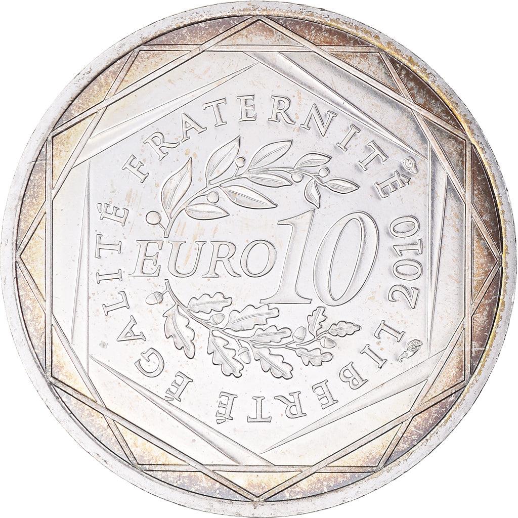 France, 10 Euro, 2010, Paris, Guadeloupe, SPL, Argent, KM:1655