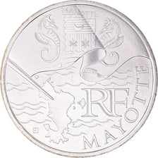 France, 10 Euro, 2011, Mayotte, MS(63), Silver, KM:1726